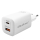 QOLTEC Ładowarka sieciowa 65W GaN ULTRA | 5-20V | 2.25-3.25A | 1 x USB typ C PD | 1 x USB QC 3.0 | Biała 50765 - 1213314 - zdjęcie 2